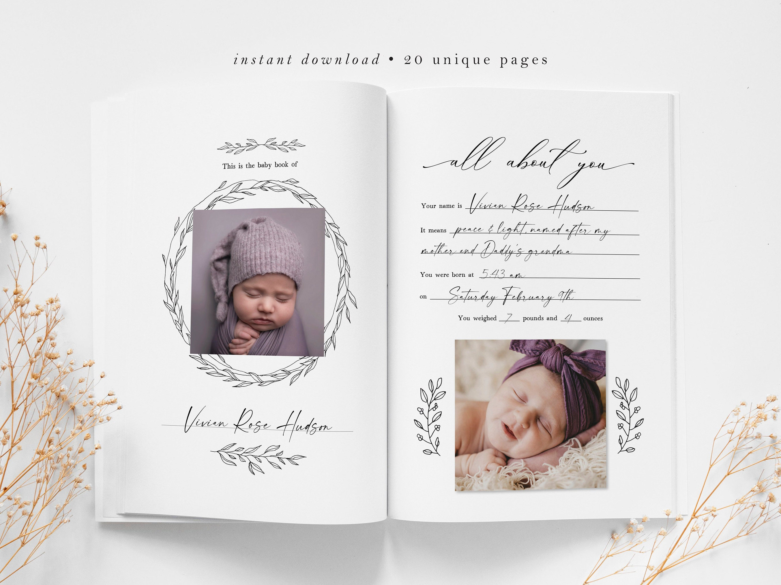 Libro delle pietre miliari del bambino, libro dei ricordi, libro dei ricordi per bambini, libro fotografico per i primi 5 anni, libri per neutri per i nuovi genitori