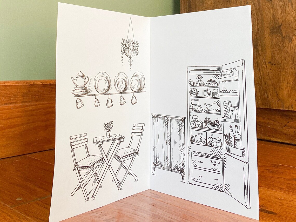Printable Travel Dollhouse Coloring Page Easy Children's - Etsy