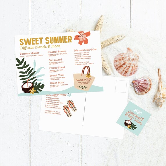Postcard Front Stickers Print Download Farmers Market Collection Back More Recipes Summer Garden Blends