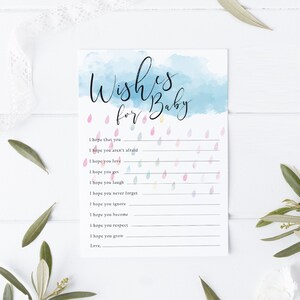 Rain Shower Baby Shower Invitation | Editable Shower Invite Template ...
