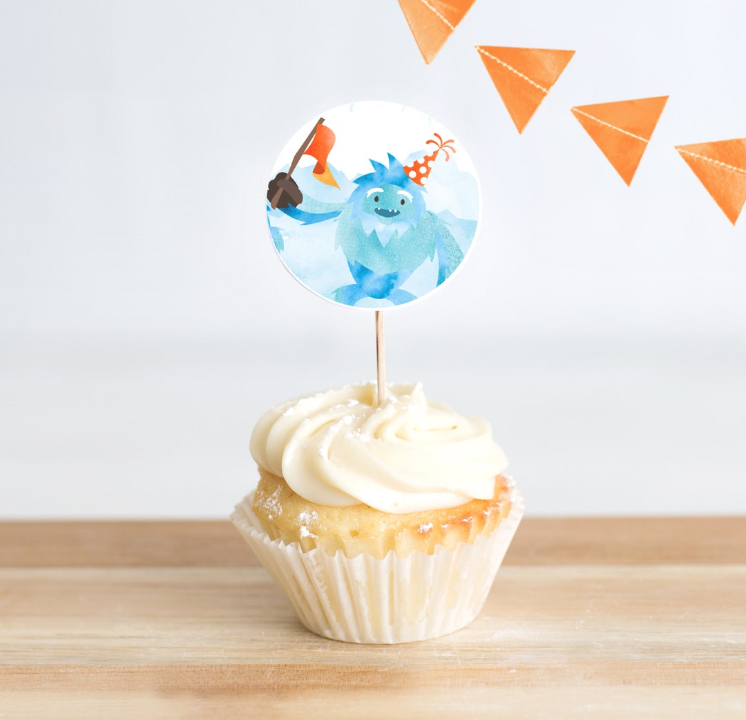 Yeti Cupcake Toppers Yeti to Party Theme Instant Download PDF Printable