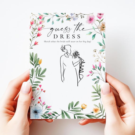 bridal shower dress up game Guess the Game, Wildflower Shower, Printable Activity, Non-editable PDF Download Stock_CA_W_4 Priceline.com TV Spot, 'Bundle Size:9.5 UK / 10.5 US you can then print