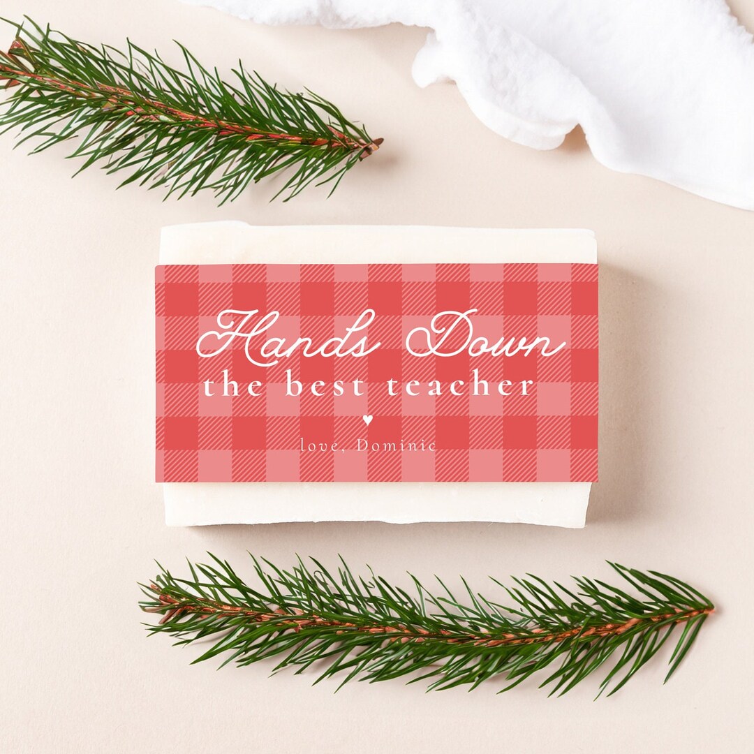 Printable Holiday Soap Wrap Labels, Editable Template, Hands Down ...
