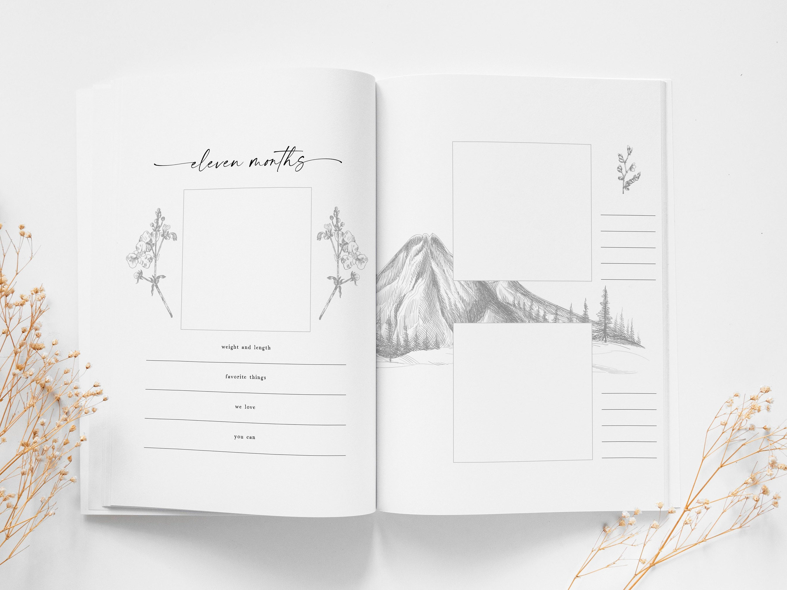 Printable Baby Book Pages DIY Keepsake Journal Pages for - Etsy