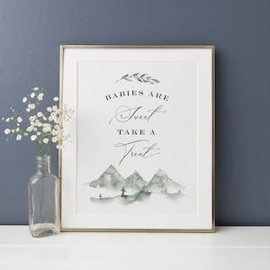 Mountain Baby Shower Favors Print | Mountain Baby Shower | Adventure or Mountain Theme | Instant Download | 8x10 JPG or PDF