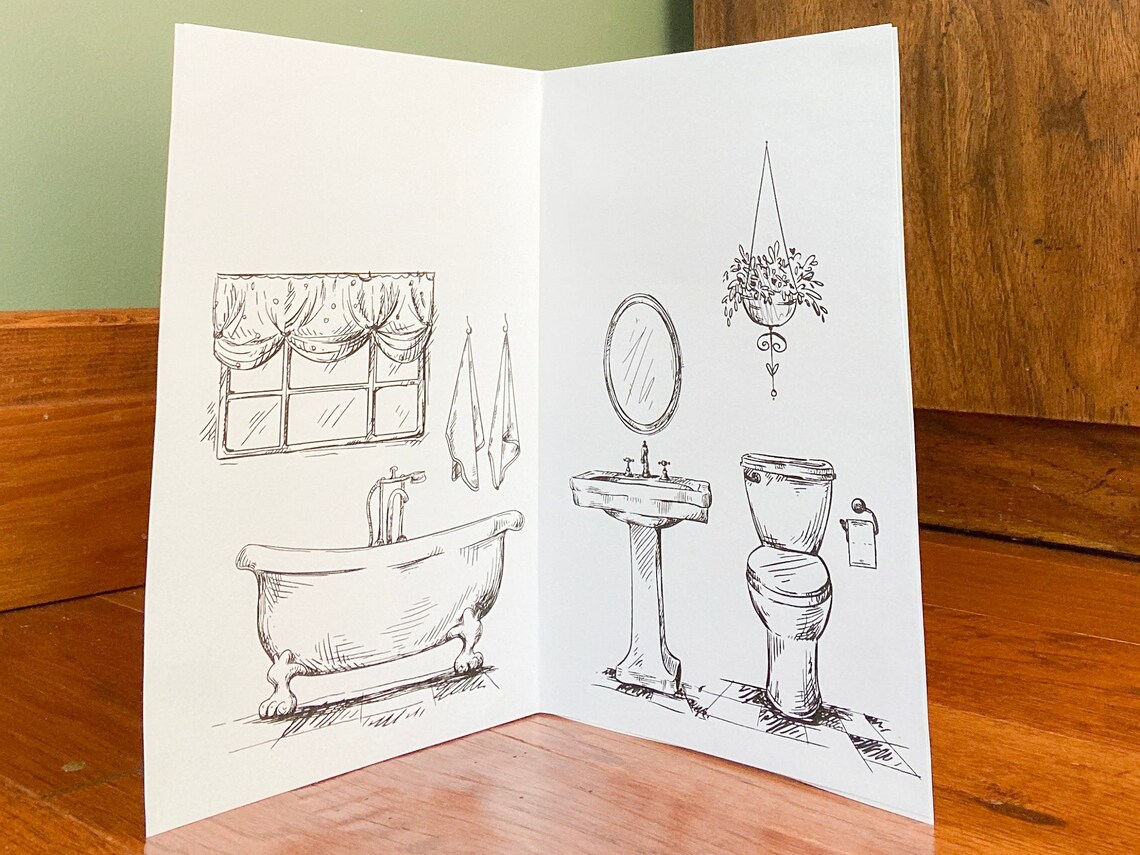 Printable Travel Dollhouse Coloring Page Easy Children's - Etsy