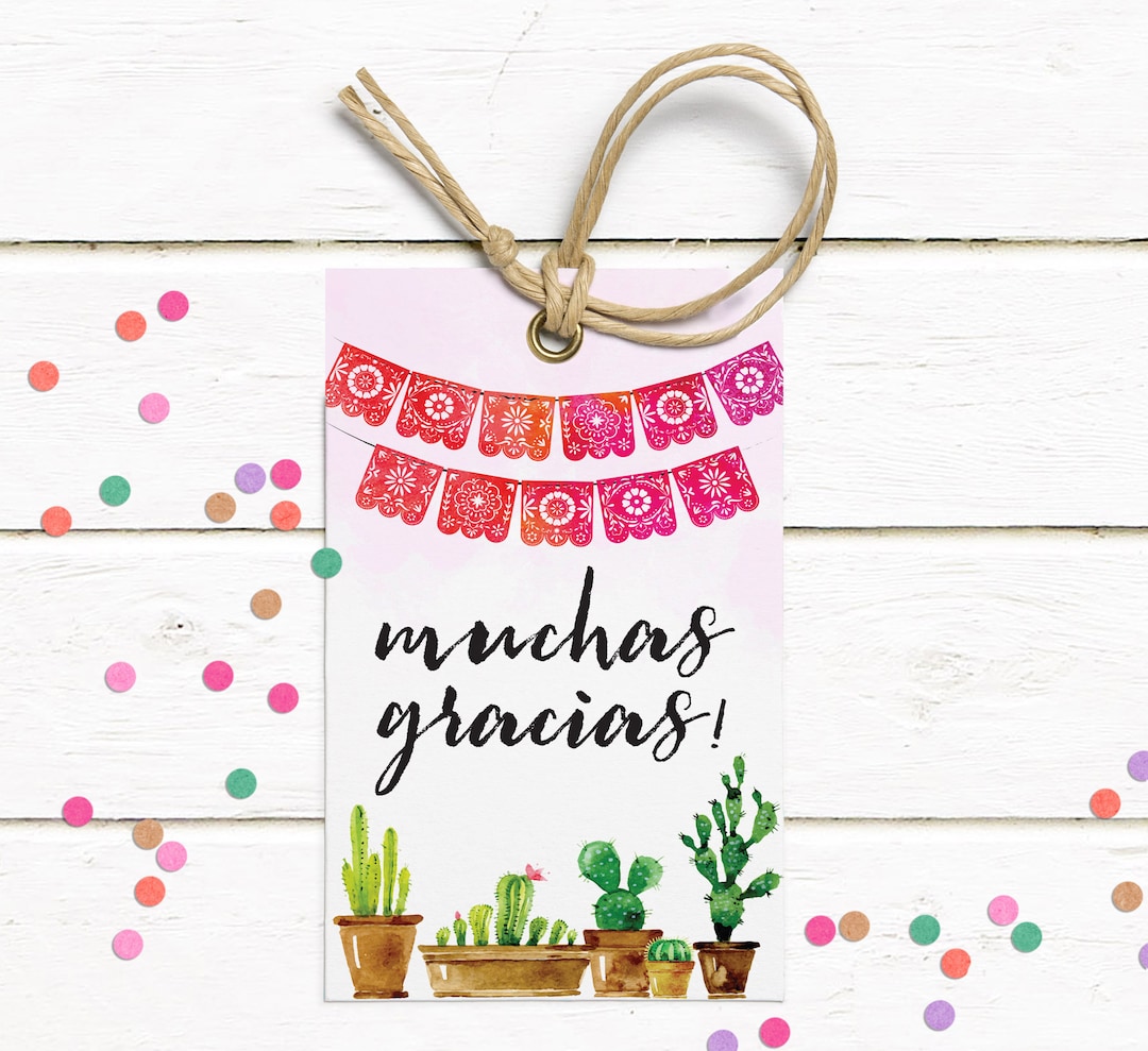 Printable Thank You Tags | Muchas Gracias | Instant Download PDF ...
