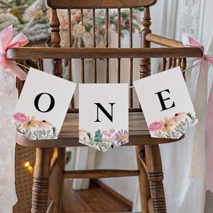 Wildflower Letter Banner, Printable Party or Shower Decor, Spell Anything Banner, Editable Download