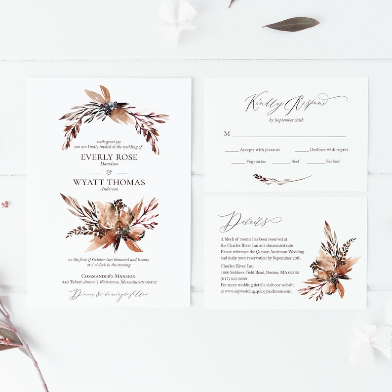 3x2 Folded Tent Cards Editable Fall Place Cards Printable Event Decor Editable PDF Escort Cards Instant Download Autumn Wedding