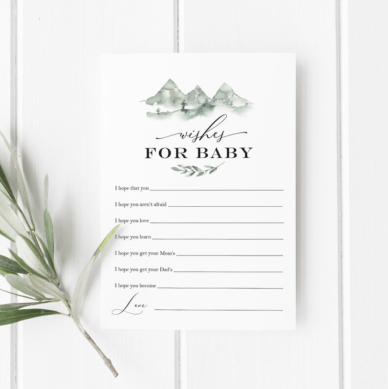Mountain Baby Shower Kit Editable Invite Template Printable | Etsy
