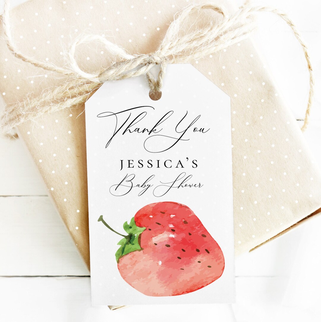 Editable Berry Favor Tags Favor Tag Template Berry Sweet - Etsy