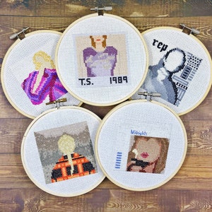 Cross Stitch Patterns BUNDLE Mini Taylor Swift Albums Cross Stitch Pattern PDF Instant Download image 5