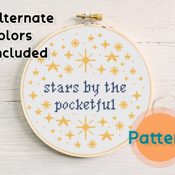 Cross Stitch Pattern -Stars by the Pocketful- Taylor Swift Inspired - Snow on the beach - Swiftie CrossStitch - Instant Pattern PDF Download