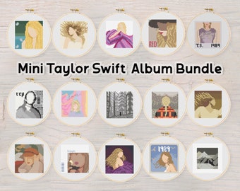 Cross Stitch Patterns BUNDLE - Mini Taylor Swift Albums - Cross Stitch Pattern PDF Instant Download