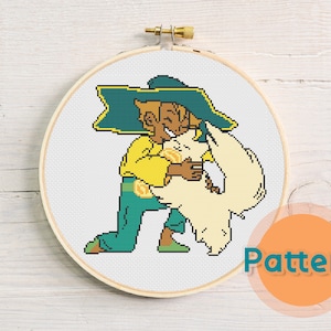 Spiritfarer Cross Stitch Pattern Download - Stella and Daffodil