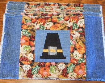 Set of 7 Pilgrim Hat Placemats