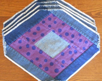 Set of 4 Sideways Diamond Shaped Purple Placemats
