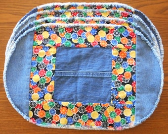 Set of 4 Game Night Oval Placemats