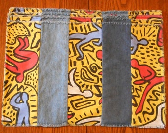 Set of 4 Moving Bodies Red Linen Placemats