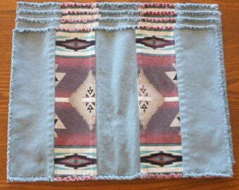 Set of 4 Blanket Pattern Placemats
