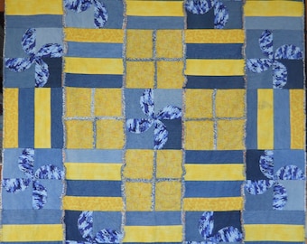 Recycled Denim Pinwheels Quilt