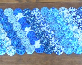 Blue Yoyo Table Runner