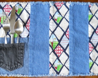 Tennis and Golf Pocket Placemats Set of 4