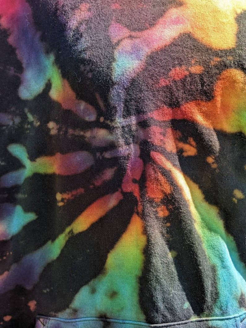 Reverse Rainbow Spiral Dye Hoodie - Etsy