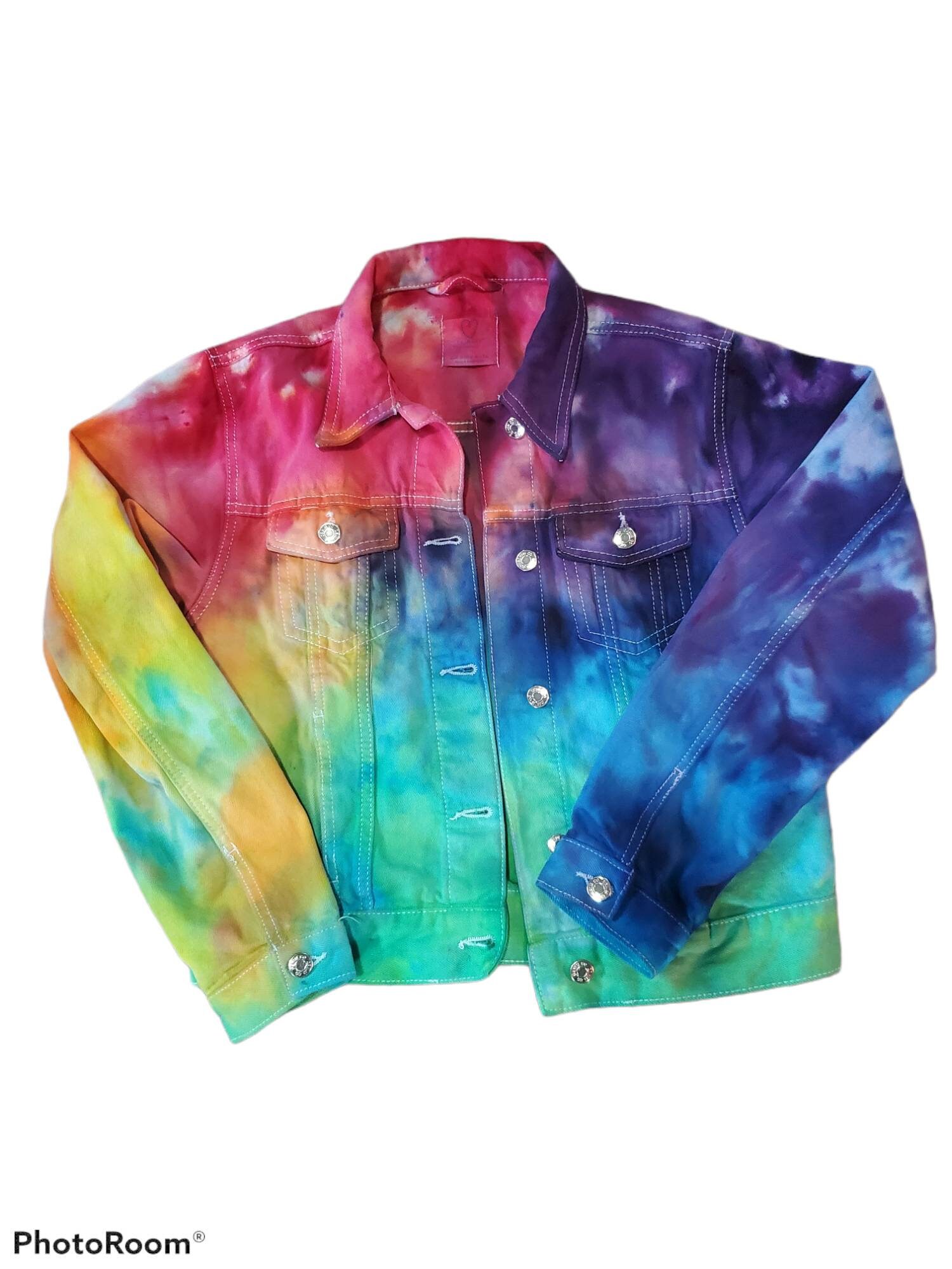 Japanese Pastel Tie Dye Denim Jacket