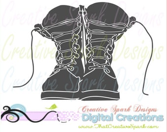 Combat Boots Svg Etsy