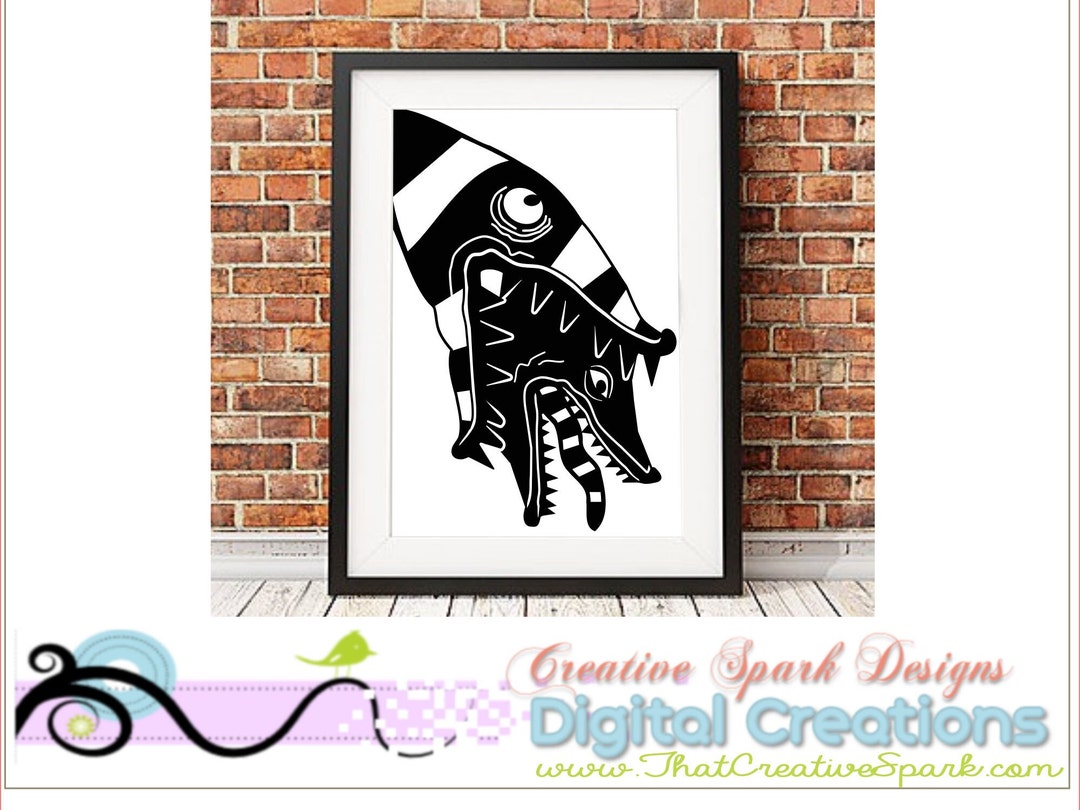 Beetlejuice Sandworm Printable Poster and Die Cutting Template - Etsy