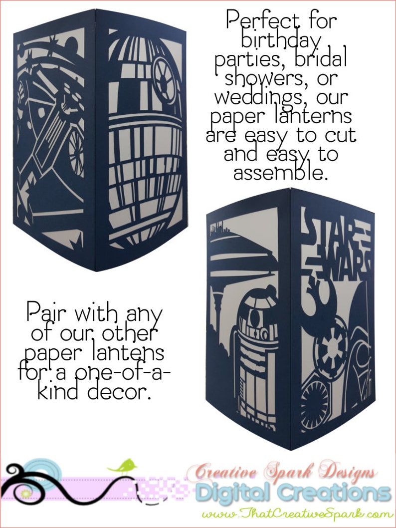 Download Star Wars Paper Lantern DIY Project SVG DXF digital ...