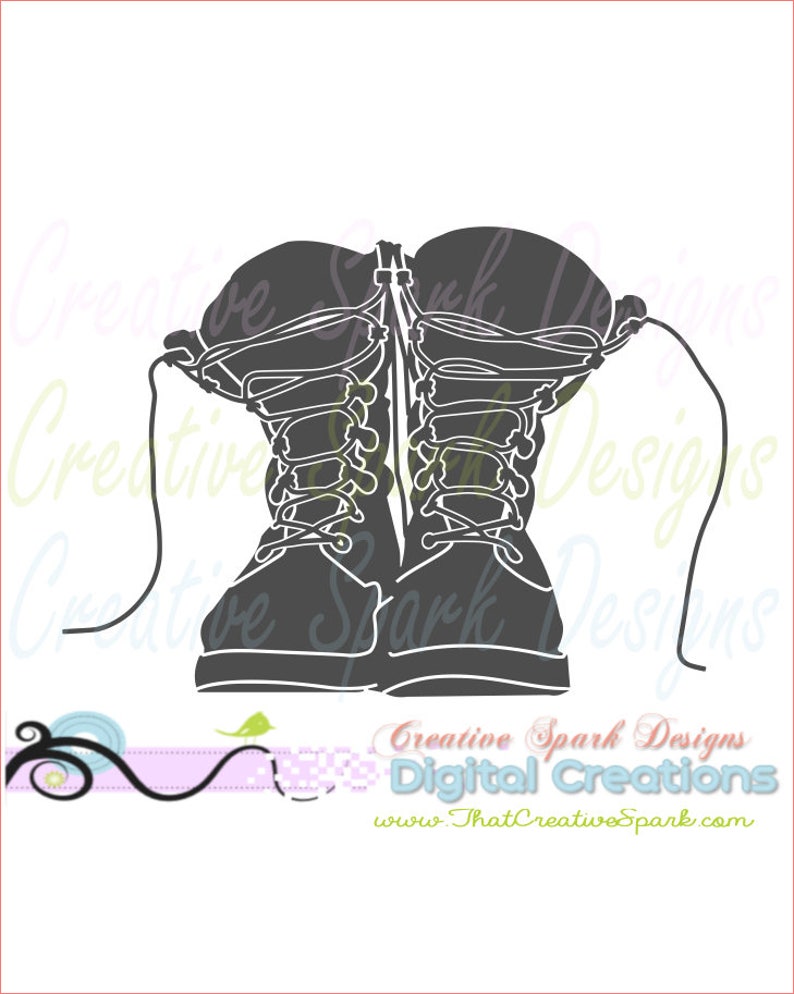Combat Boots Silhouette Military Army Marines Navy Vets - Etsy