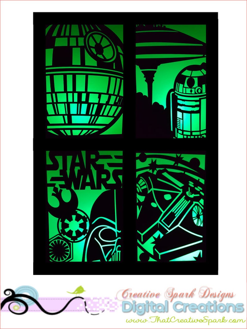 Download Star Wars Paper Lantern DIY Project SVG DXF digital ...