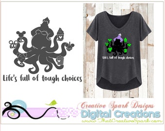 Ursula with Snacks SVG file for iron-on and vinyl projects, group t-shirts