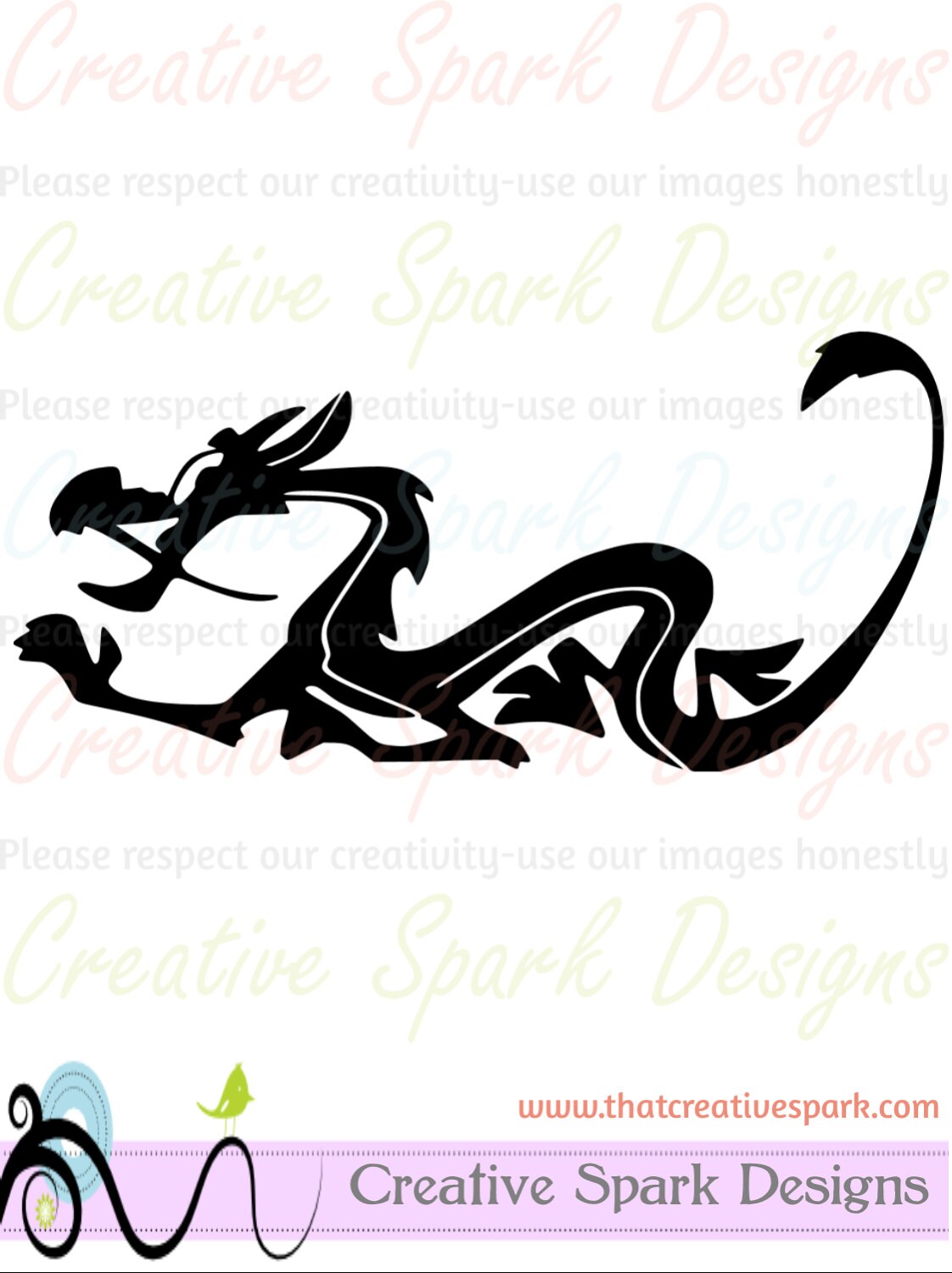 Disney's Mulaninspired Mushu Dragon SVG DXF PNG for Die