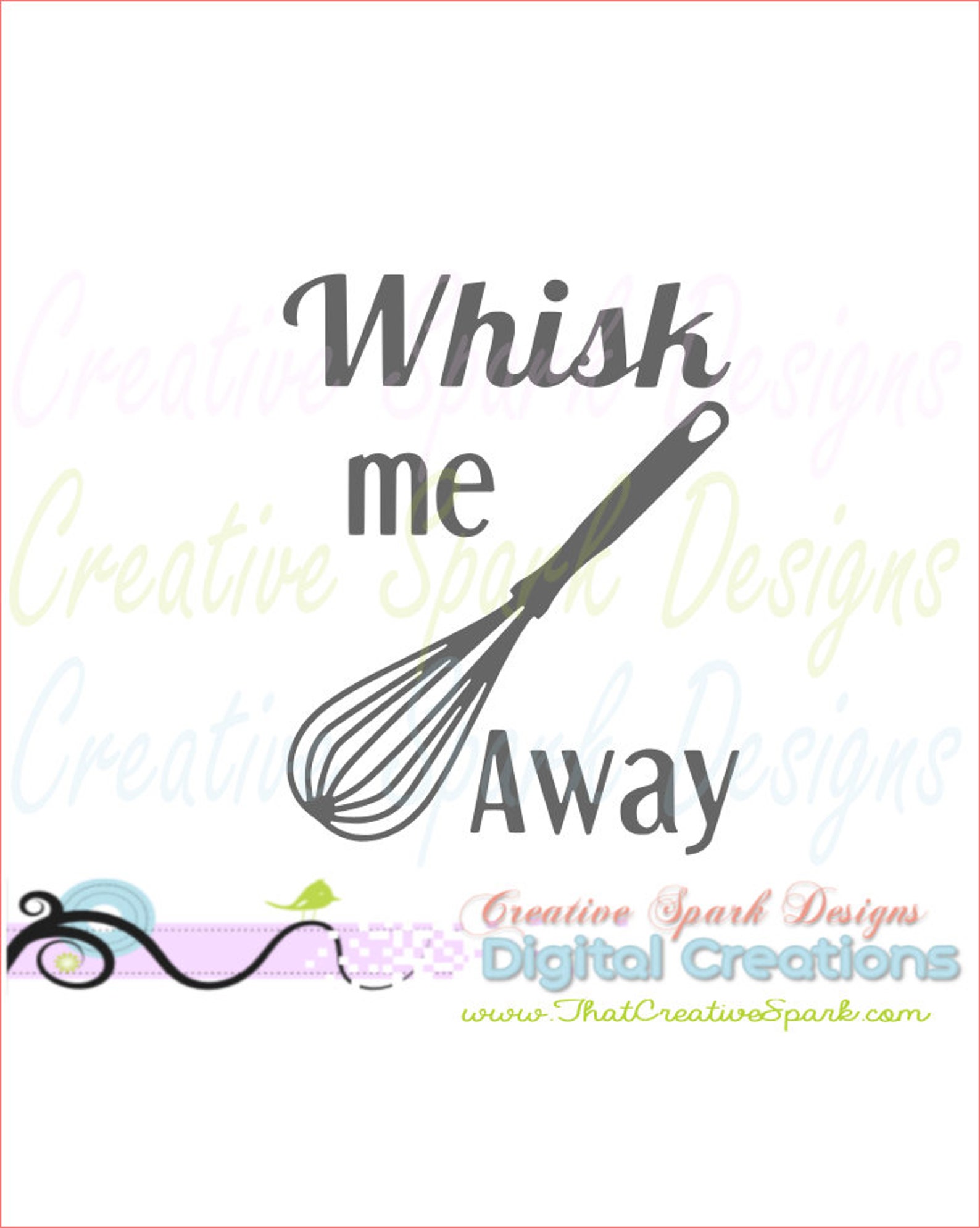 Whisk Me Away Kitschen Collection SVG DXF PNG Image for Etsy