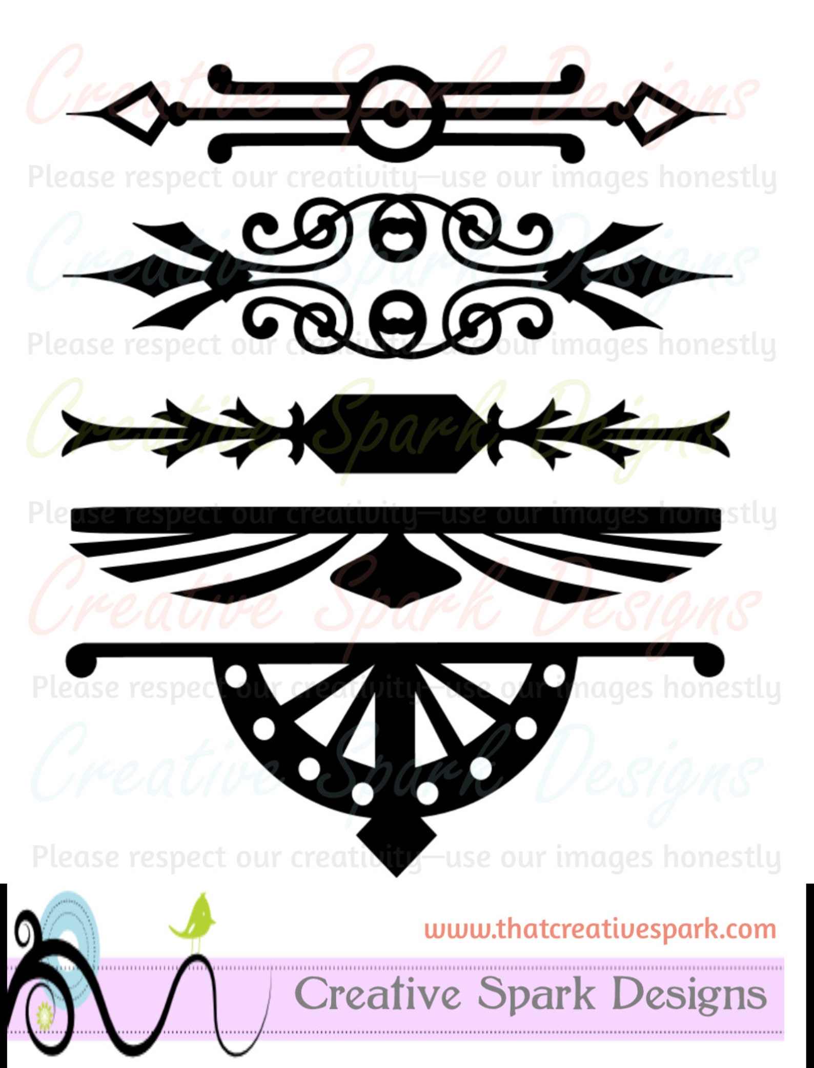 Art Deco Lines for Borders or Accents Digital Download Images Etsy UK