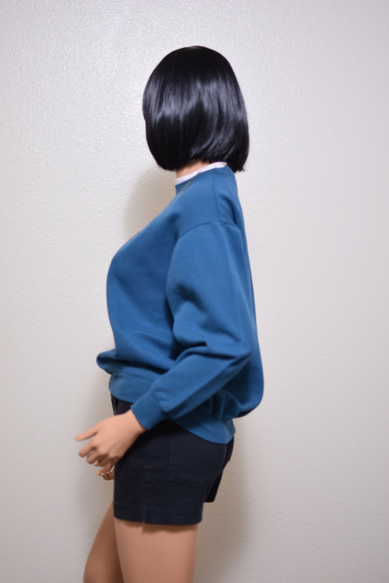 playboy sweatshirt vintage plaid deep teal 80s 90s