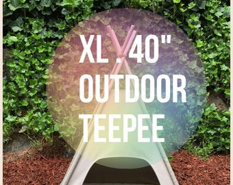 40 "XL Custom Outdoor Pet Teepee - base extra grande de 40" para perros grandes - ¡Tú eliges tus telas!