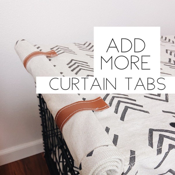 Add on - Additional Roll up Curtain Tabs for your Fabric Crate Cover Order -  cover sold separately