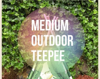 29 " Custom Outdoor Pet Teepee - Medium 29" base para perro pequeño - mediano - ¡Elige tus telas!