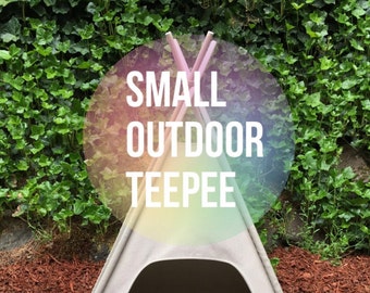 24" Small Custom Outdoor Pet Teepee - 24"base for cat or small dog - You pick your fabric!