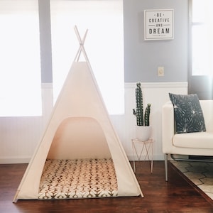 40 XL Dog Teepee Pet Tent 40 base PICK Your PILLOW or custom order it by vintage kandy image 1