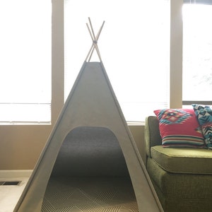 40 XL Dog Teepee Pet Tent 40 base PICK Your PILLOW or custom order it by vintage kandy image 8
