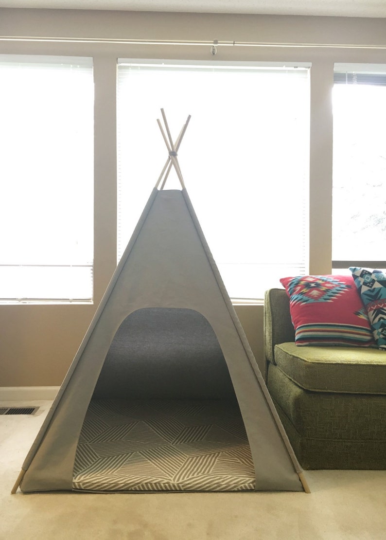 40 XL Dog Teepee Pet Tent 40 base PICK Your PILLOW or custom order it by vintage kandy image 8