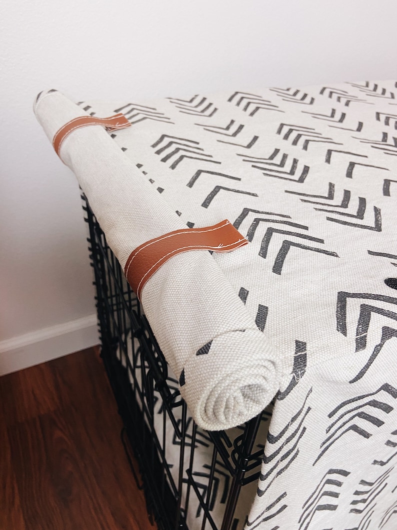 Deluxe Fabric Crate Cover with faux leather tabs you pick Etsy