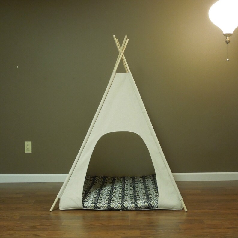 Large Dog Teepee Pet Tent 36 base Natural Canvas PICK Etsy