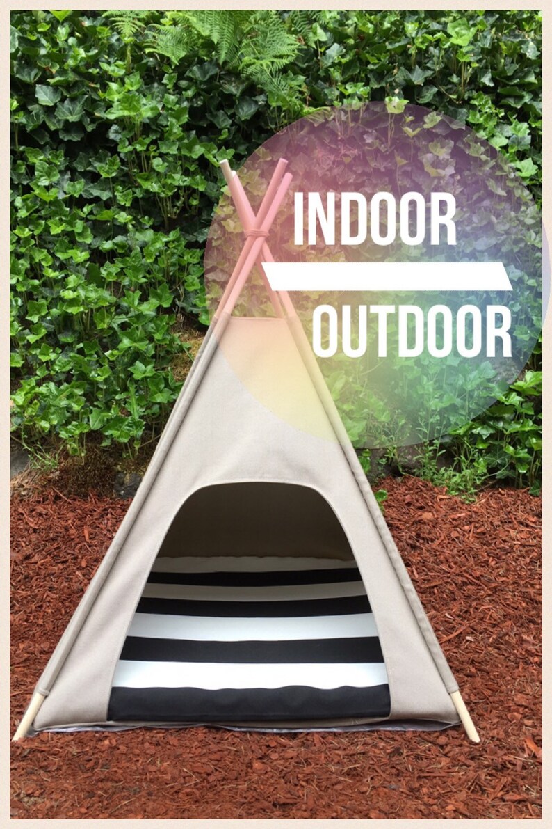 48 XXL Custom Outdoor Pet Teepee XXL 48 base for extra large dog You choose your fabrics image 8