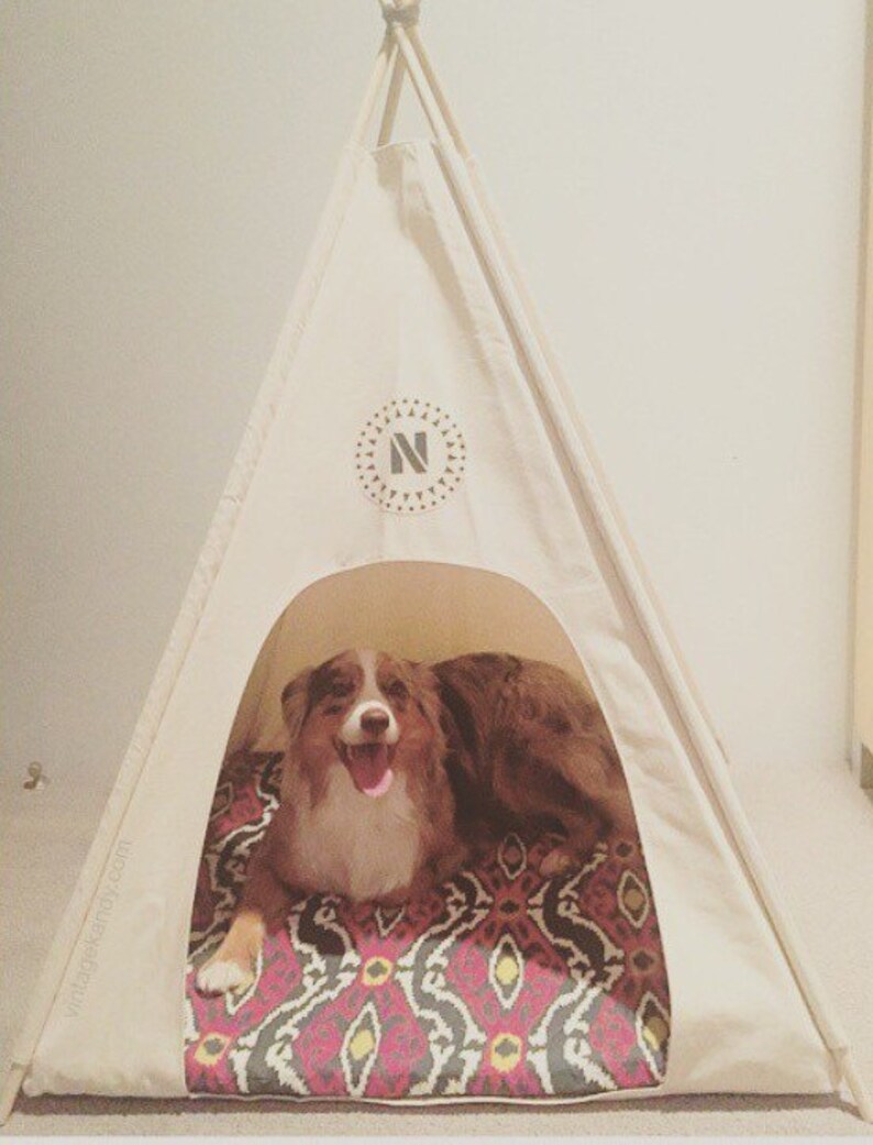 Large Dog Teepee Pet Tent 36 base Natural Canvas PICK Etsy